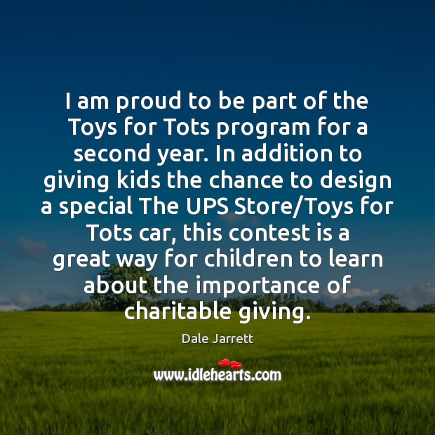I am proud to be part of the Toys for Tots program Image