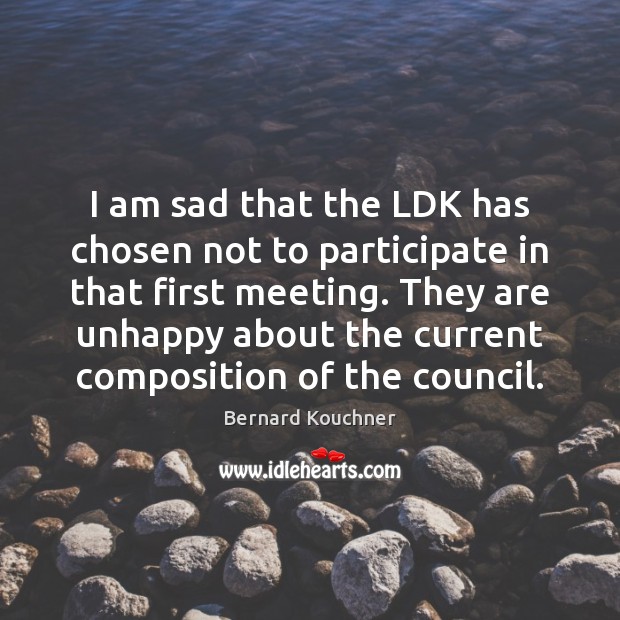 I am sad that the LDK has chosen not to participate in Image