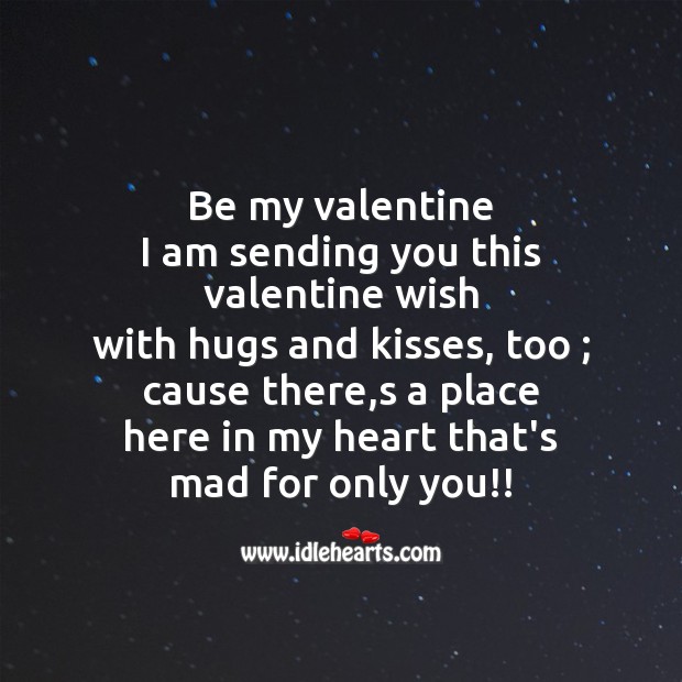 I am sending you this valentine wish.. Valentine’s Day Messages Image
