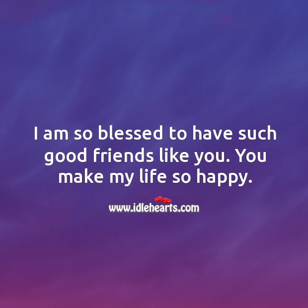 I am so blessed to have such good friends like you. Friendship Quotes Image