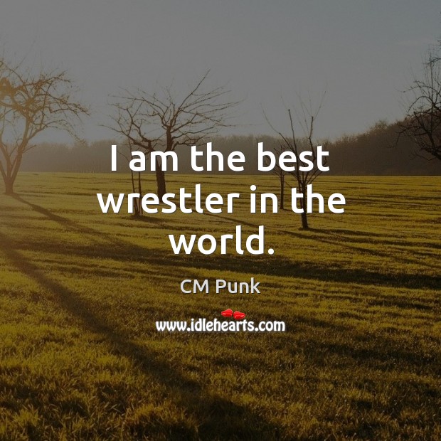 I am the best wrestler in the world. CM Punk Picture Quote