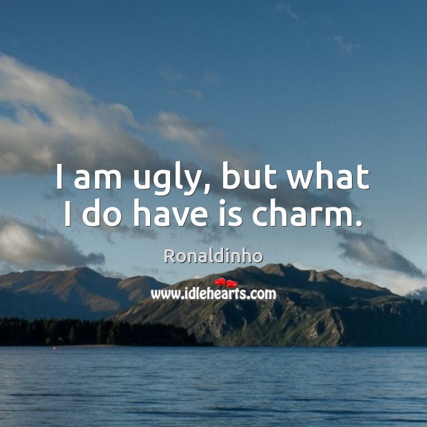 I am ugly, but what I do have is charm. Image