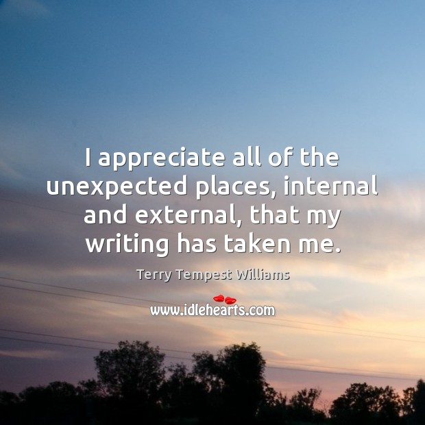 I appreciate all of the unexpected places, internal and external, that my Image