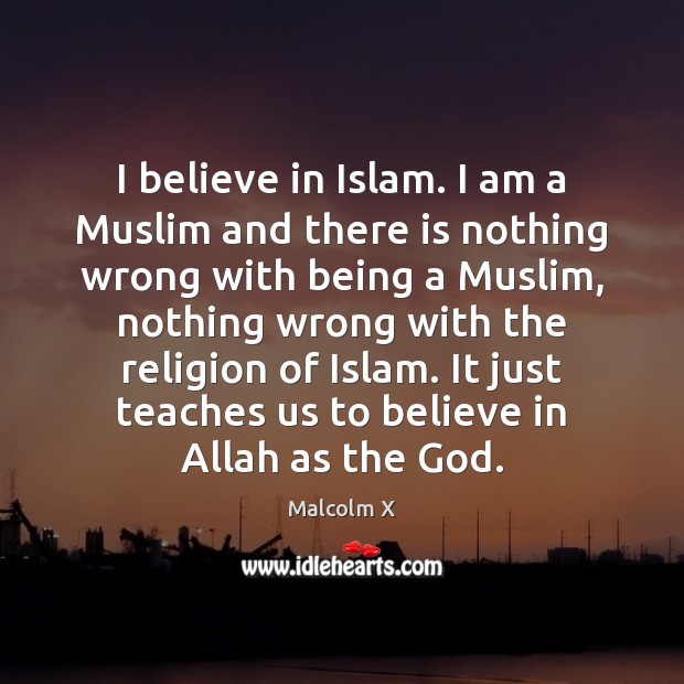 I believe in Islam. I am a Muslim and there is nothing Malcolm X Picture Quote