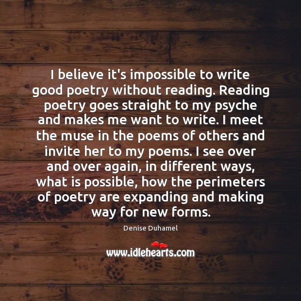 I believe it’s impossible to write good poetry without reading. Reading poetry Image