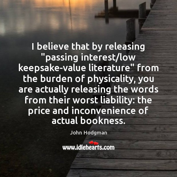 I believe that by releasing “passing interest/low keepsake-value literature” from the Image