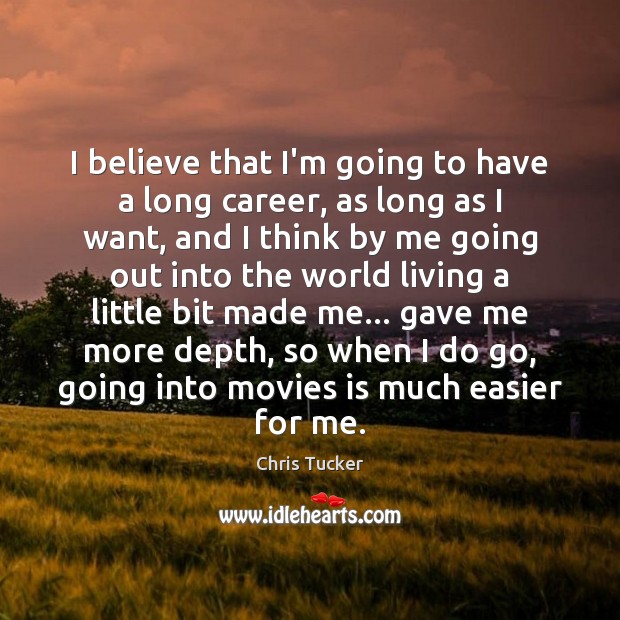 I believe that I’m going to have a long career, as long Picture Quotes Image