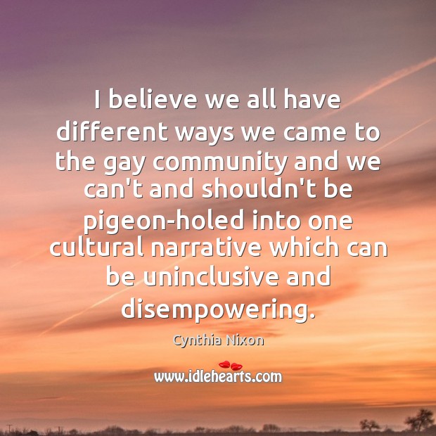 I believe we all have different ways we came to the gay Image
