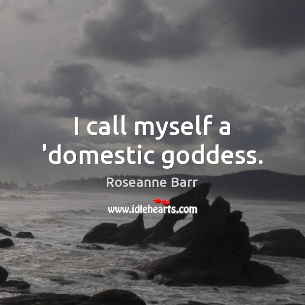 I call myself a ‘domestic Goddess. Roseanne Barr Picture Quote