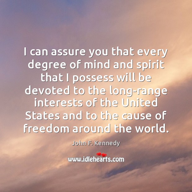 I can assure you that every degree of mind and spirit that Image