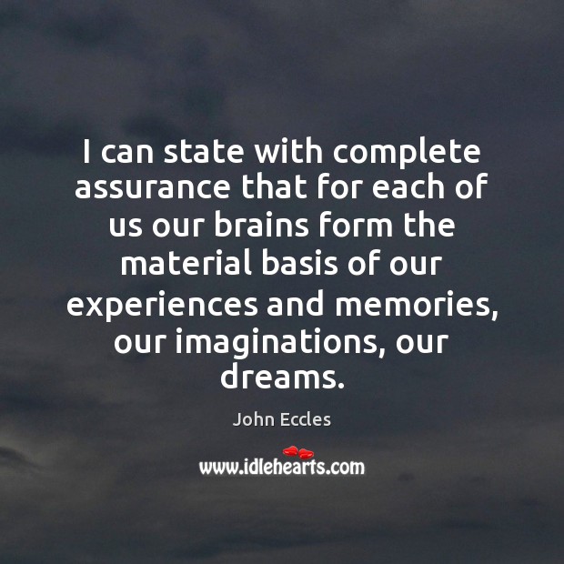 I can state with complete assurance that for each of us our Image