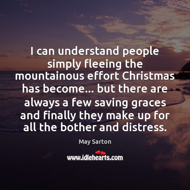 I can understand people simply fleeing the mountainous effort Christmas has become… Image