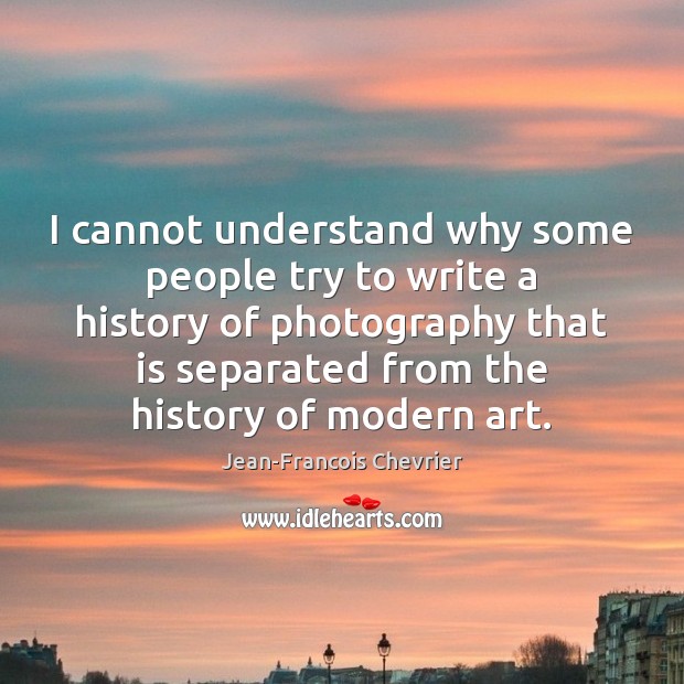 I cannot understand why some people try to write a history of Image
