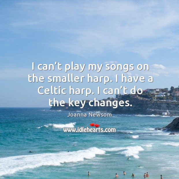 I can’t play my songs on the smaller harp. I have a celtic harp. I can’t do the key changes. Image