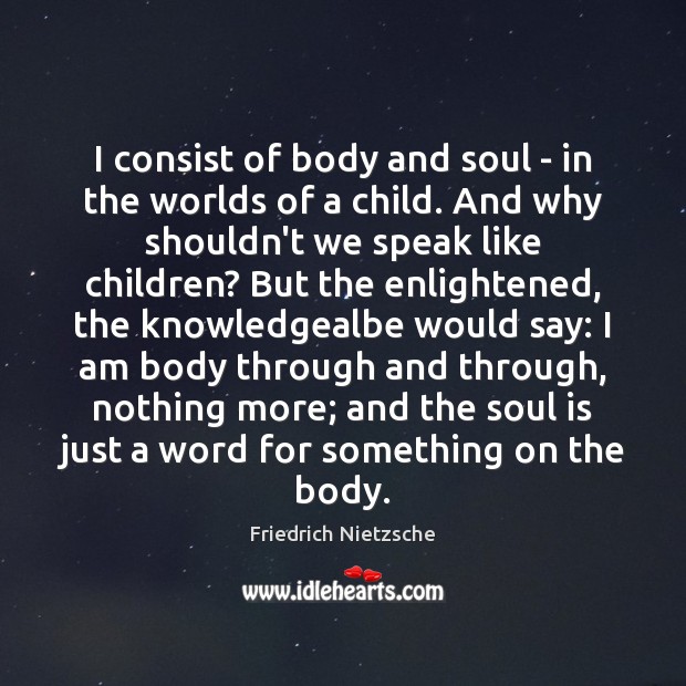 I consist of body and soul – in the worlds of a Image