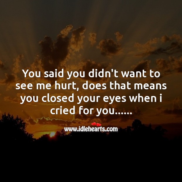 I cried for you Love Messages Image