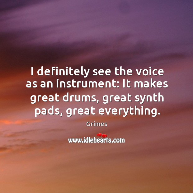 I definitely see the voice as an instrument: It makes great drums, Image