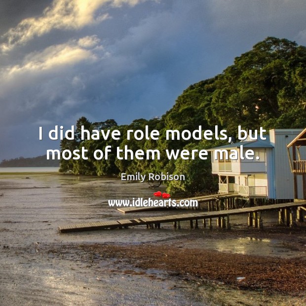 I did have role models, but most of them were male. Emily Robison Picture Quote