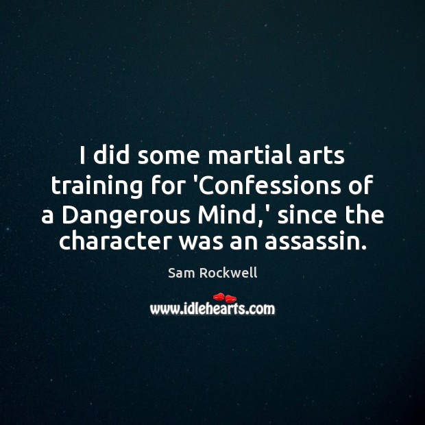 I did some martial arts training for ‘Confessions of a Dangerous Mind, Image