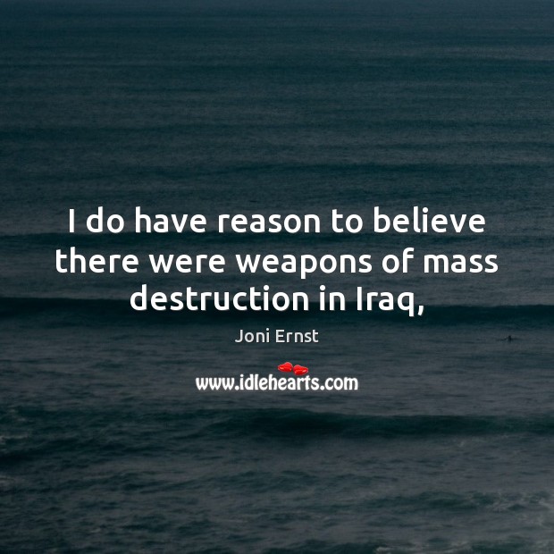 I do have reason to believe there were weapons of mass destruction in Iraq, Image