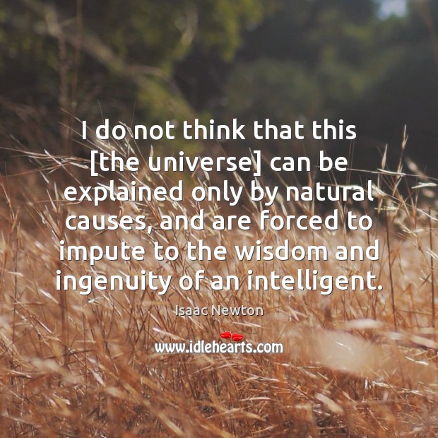 I do not think that this [the universe] can be explained only Wisdom Quotes Image