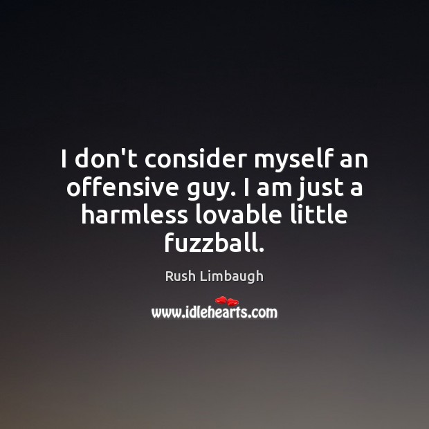 I don’t consider myself an offensive guy. I am just a harmless lovable little fuzzball. Offensive Quotes Image