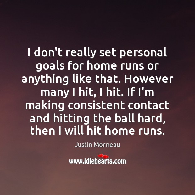 I don’t really set personal goals for home runs or anything like Image