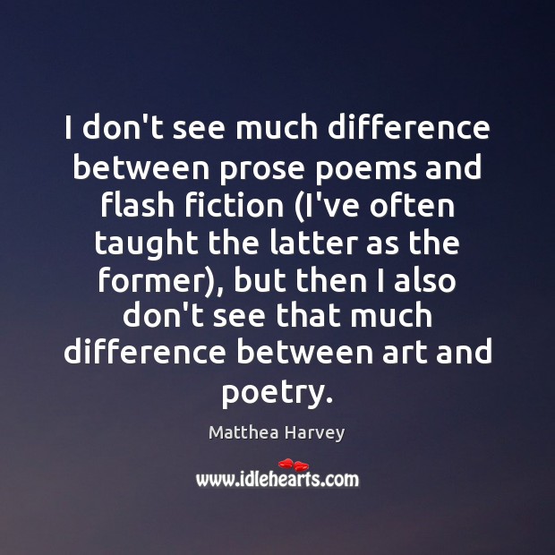 I don’t see much difference between prose poems and flash fiction (I’ve Image