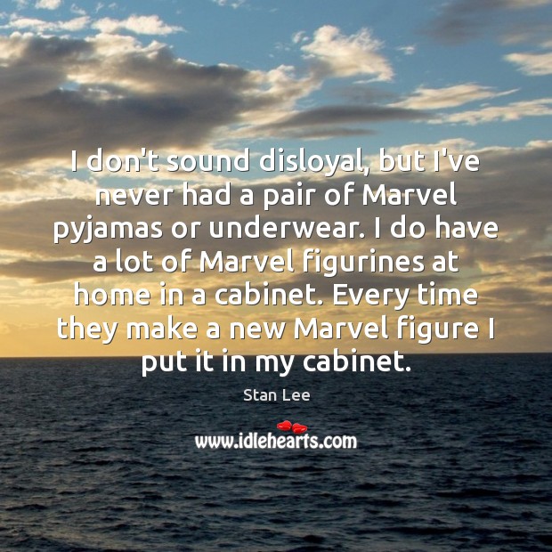 I don’t sound disloyal, but I’ve never had a pair of Marvel Stan Lee Picture Quote