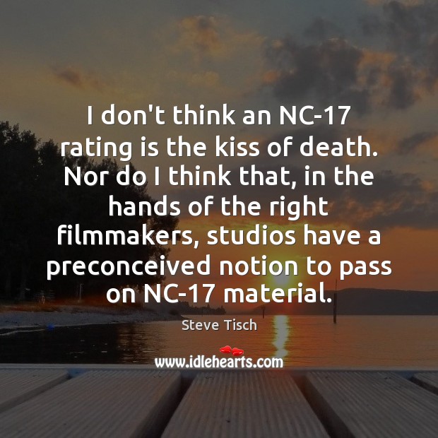 I don’t think an NC-17 rating is the kiss of death. Nor Image