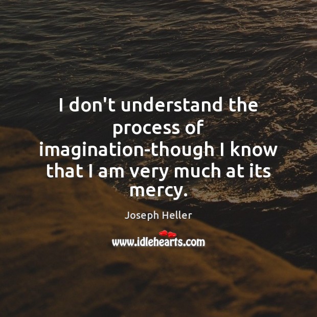 I don’t understand the process of imagination-though I know that I am Joseph Heller Picture Quote