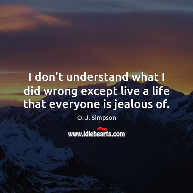 I don’t understand what I did wrong except live a life that everyone is jealous of. Image
