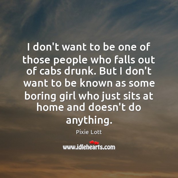 I don’t want to be one of those people who falls out Image