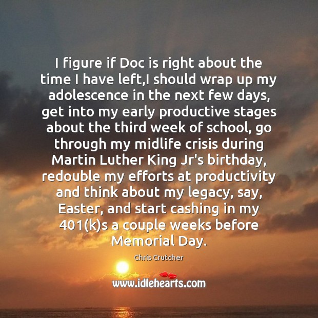 I figure if Doc is right about the time I have left, Memorial Day Quotes Image