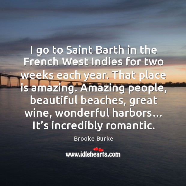 I go to saint barth in the french west indies for two weeks each year. Image