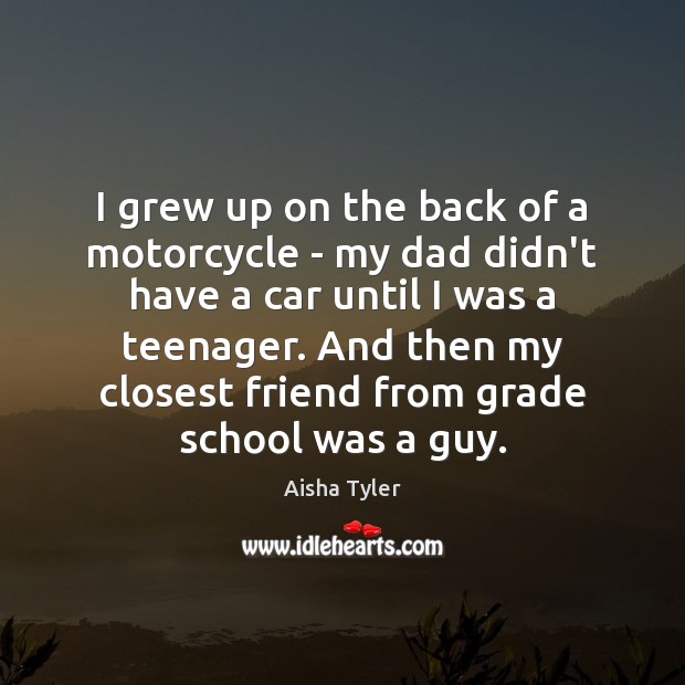 I grew up on the back of a motorcycle – my dad Image