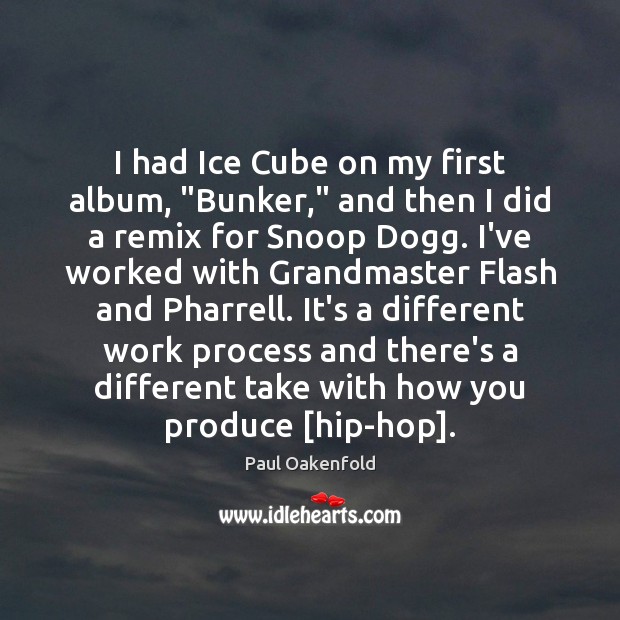 I had Ice Cube on my first album, “Bunker,” and then I Image