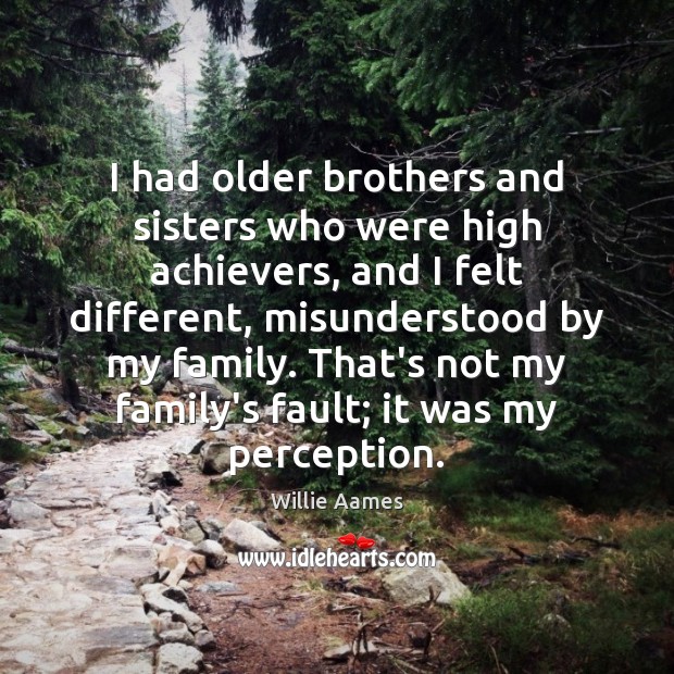 I had older brothers and sisters who were high achievers, and I Willie Aames Picture Quote