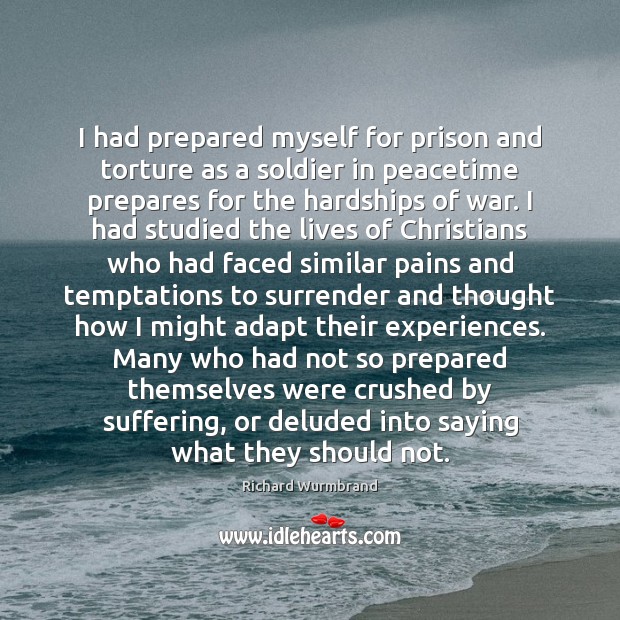 I had prepared myself for prison and torture as a soldier in Image