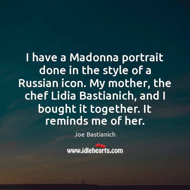 I have a Madonna portrait done in the style of a Russian Image