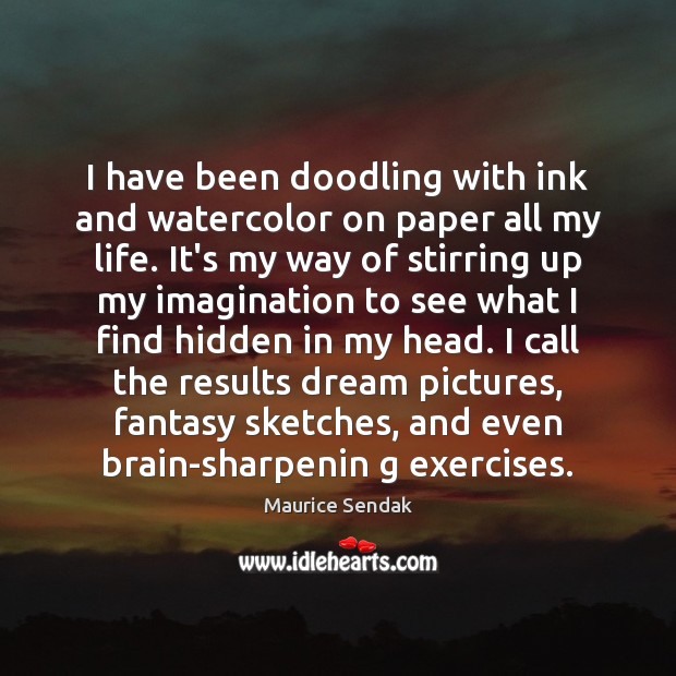 I have been doodling with ink and watercolor on paper all my Hidden Quotes Image