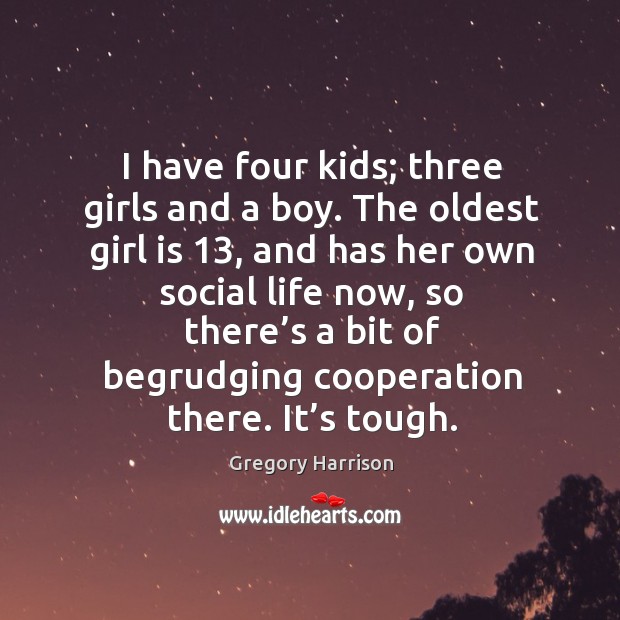 I have four kids; three girls and a boy. The oldest girl is 13, and has her own Image