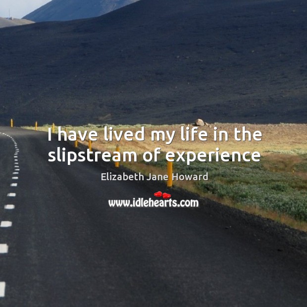 I have lived my life in the slipstream of experience Image