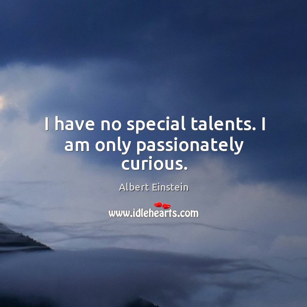 I have no special talents. I am only passionately curious. Image