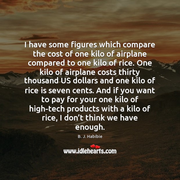 I have some figures which compare the cost of one kilo of Compare Quotes Image