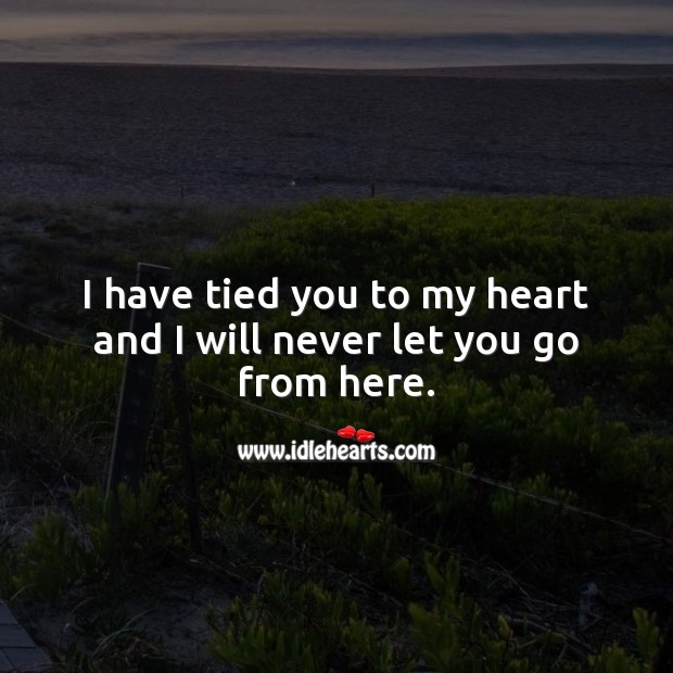 I have tied you to my heart and I will never let you go from here. Valentine’s Day Messages Image