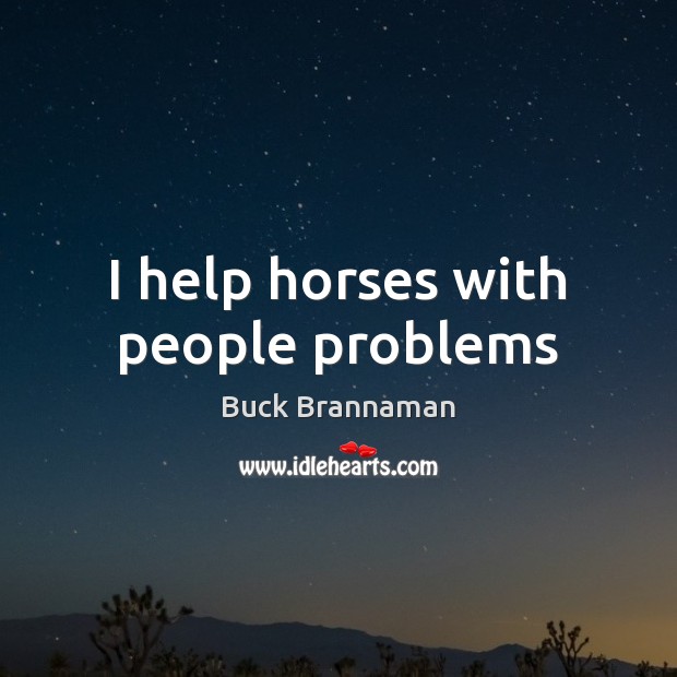 I help horses with people problems Image