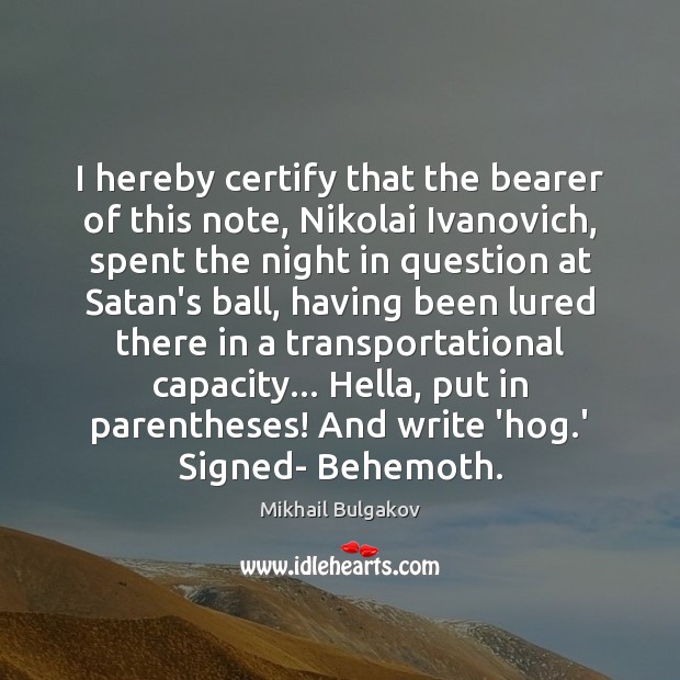 I hereby certify that the bearer of this note, Nikolai Ivanovich, spent Image