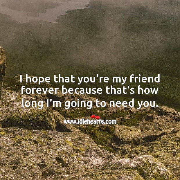 I hope that you’re my friend forever because that’s how long I’m going to need you. Birthday Messages for Friend Image