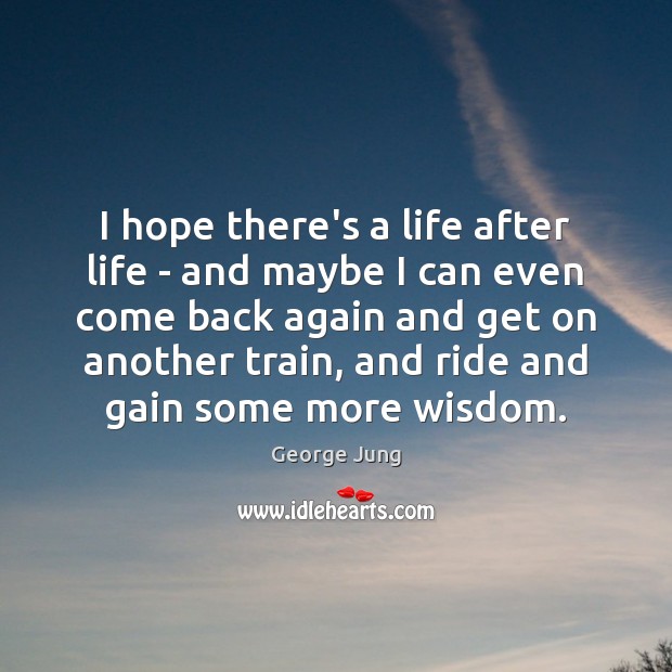 I hope there’s a life after life – and maybe I can George Jung Picture Quote